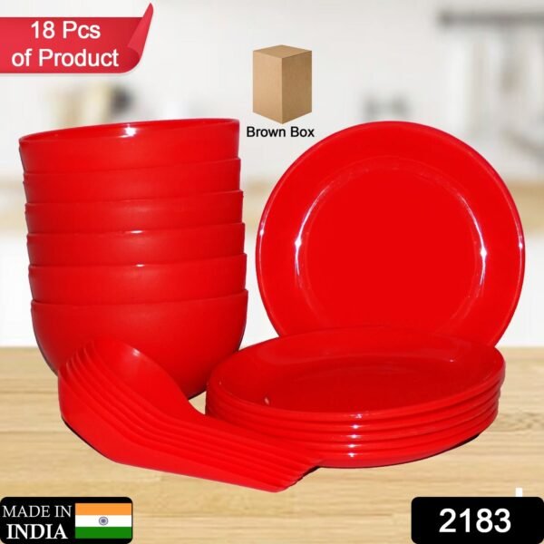 Soup Bowl Set with Spoon and Saucer - 18 pcs - Image 2