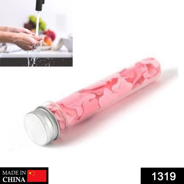 Portable Hand Washing Bath Flower Shape Paper Soap Strips In Test Tube Bottle - Image 2