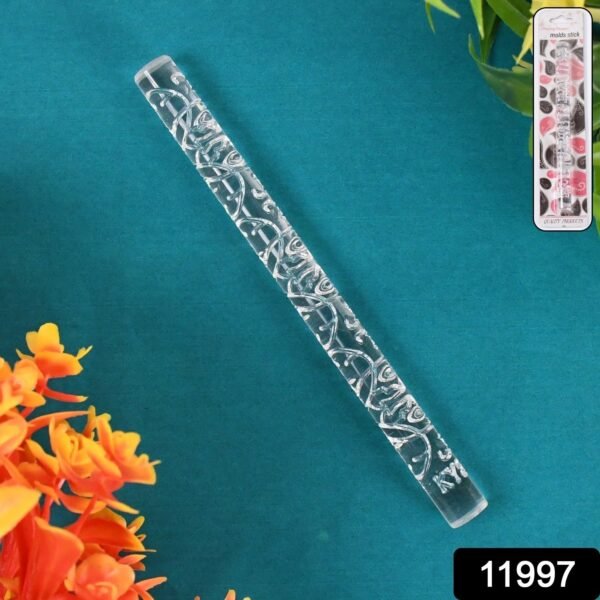 Textured Embossed Acrylic Rolling Pins Fondant Cake Decorating Tools (1 Pc) - Image 2