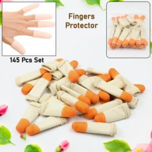 Finger Caps, Silicone Finger Protectors Sleeves (Finger Cots / 145 Pcs Set