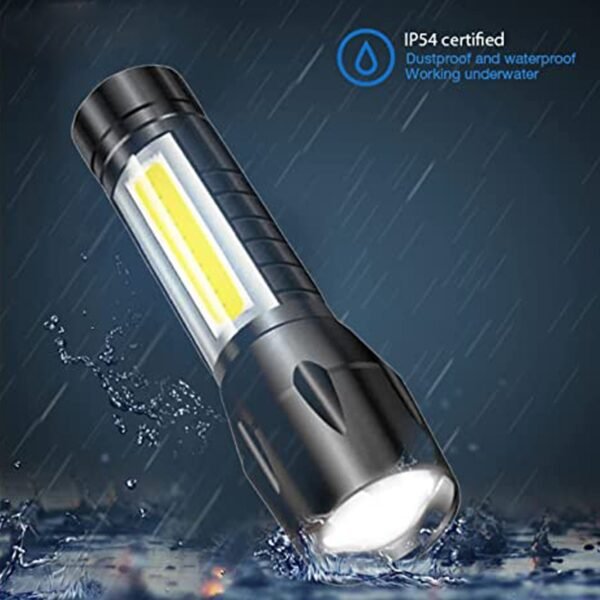 Mini Search Rechargeable LED Long Range Flashlight Emergency Light Torch - Image 5