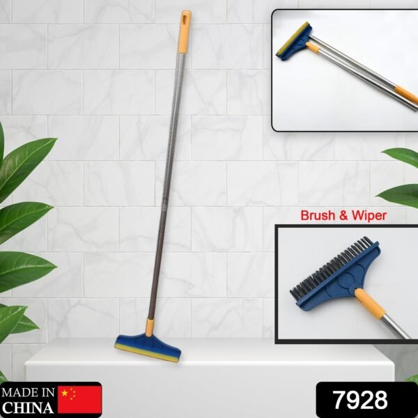 2 in 1 Cleaning Brush & Wiper , Long Handle Floor Brush, Rotatable Cleaning - Image 2