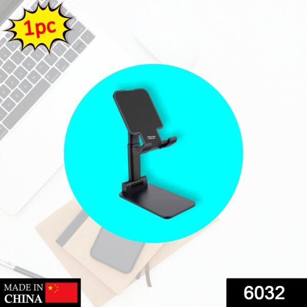Foldable Mobile Stand with Angle Adjustable Desktop Table Mobile Holder - Image 2