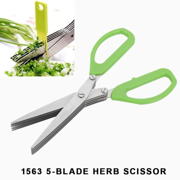 Stainless Steel 5-Blade Herb Scissors - Image 3
