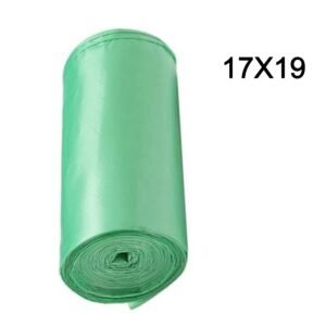 Green Compostable Corn Starch Garbage Bags (17" x 19")