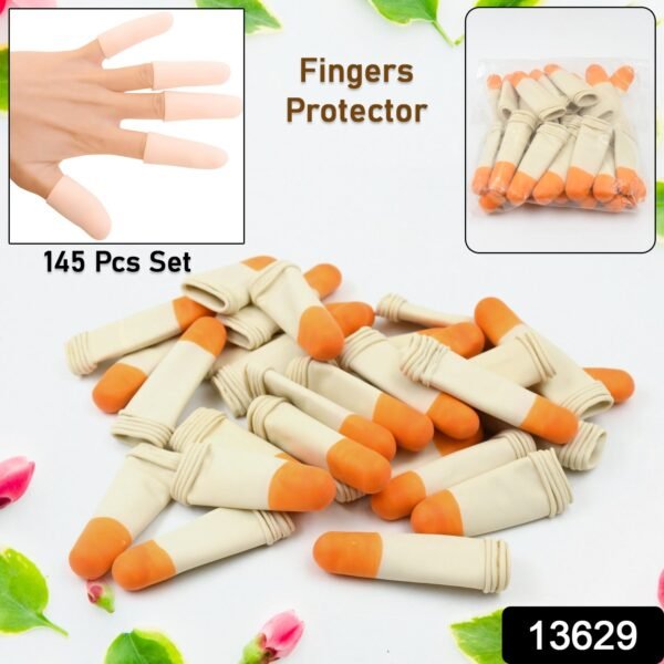 Finger Caps, Silicone Finger Protectors Sleeves (Finger Cots / 145 Pcs Set - Image 2