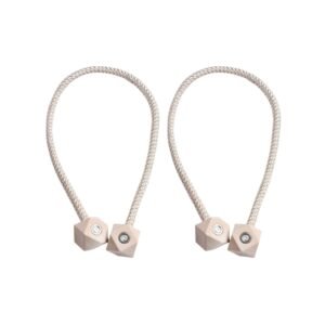 Non-Magnetic Curtain Tiebacks: Decorative Pearl Design (2 Pc, (Without Magnet