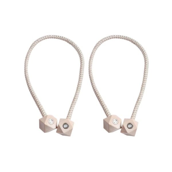 Non-Magnetic Curtain Tiebacks: Decorative Pearl Design (2 Pc, (Without Magnet