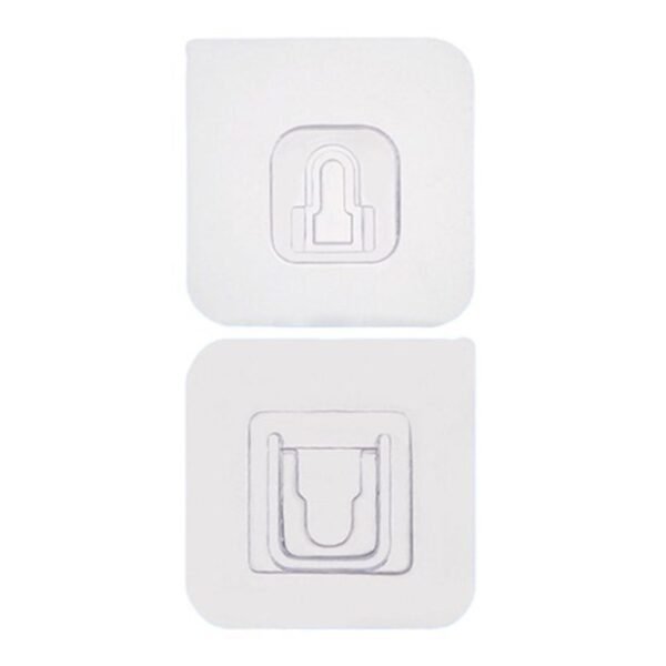 Adhesive Plastic Wall Hooks - Heavy Duty (1 Pair) - Image 4