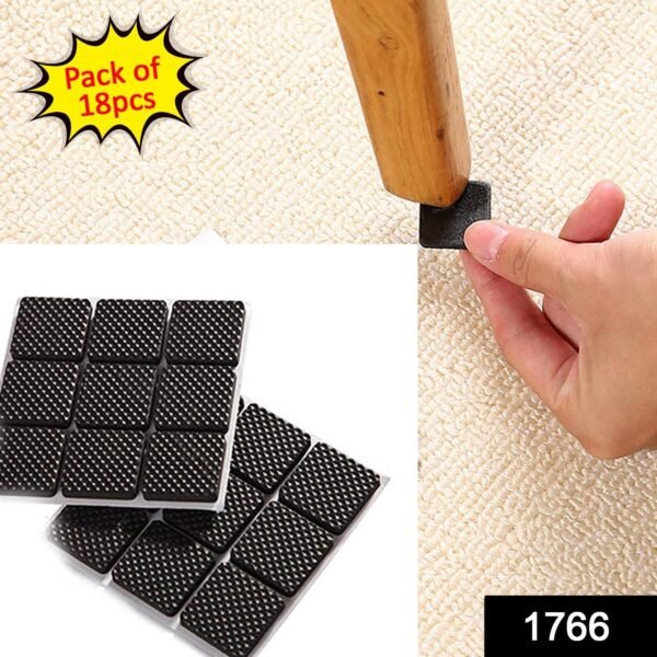 Self Adhesive Furniture Pads - Square (18 Pcs Set) - Image 2