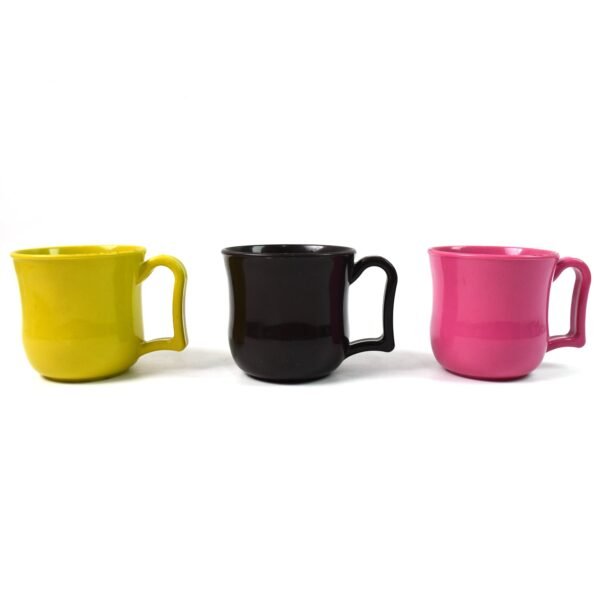 Premium Plastic Coffee / Tea Cups / Mug with Handle (1 Pc / Loose / Mix Color) - Image 5