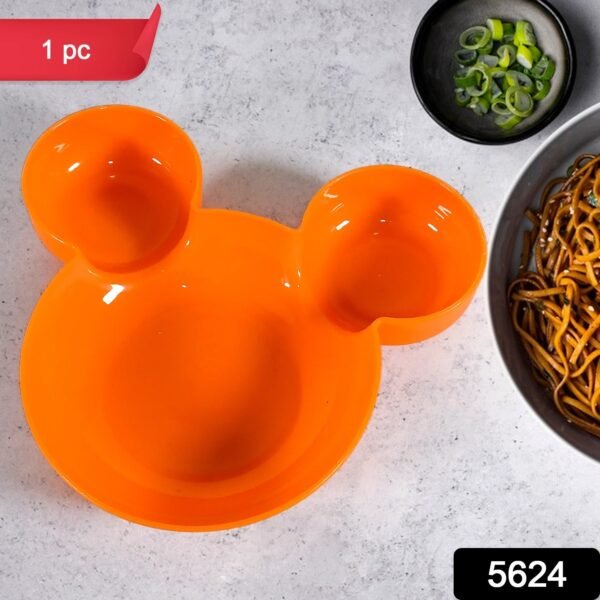 Mickey Mouse Shape Plates for Kids, BPA Free, & Unbreakable Children?s Food - Image 2