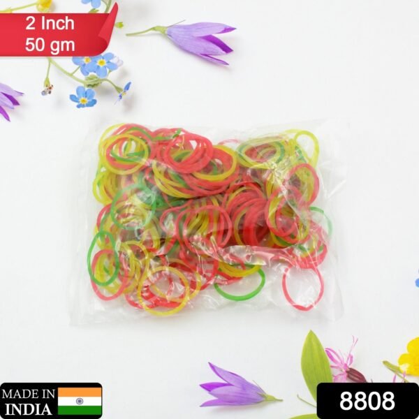 2-Inch Unbreakable Nylon Rubber Bands ? Reusable Multicolor for Office, Home & - Image 2