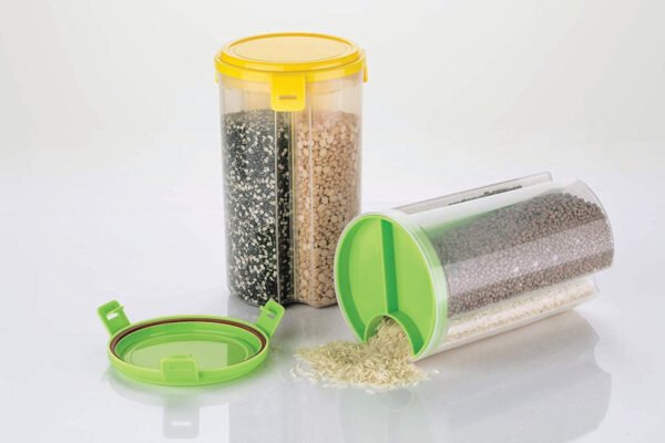 3 in 1 Transparent Air Tight Storage Dispenser Container - Image 5