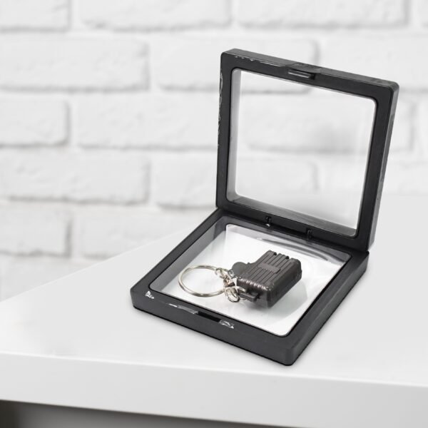 Suitcase Shape Nail Clipper Keychain With Key & 3D Floating Frame Display Case - Image 3