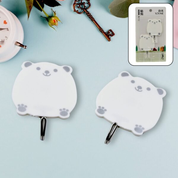 Multipurpose Strong Hook Self-Adhesive hooks for wall Heavy Plastic Hook, - Image 5