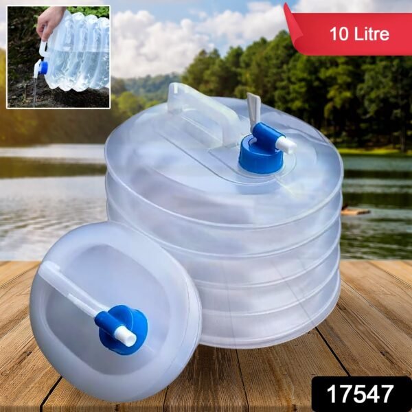 Outdoor Camping Collapsible Portable Water Container with Carry Handle Tap - Image 2