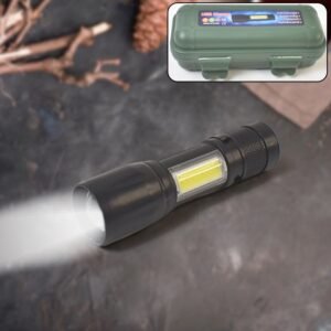 LED USB Rechargeable Mini Flashlight ? Ultra-Bright Zoom & COB Side Lantern,