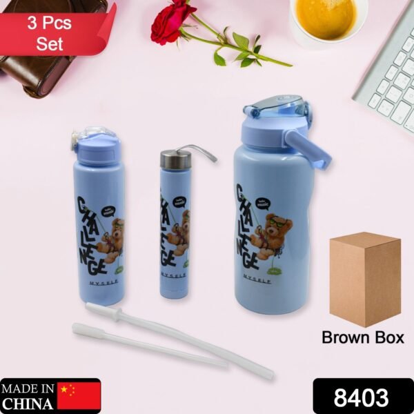 Plastic Water Bottle Set ? BPA-Free, Leak-Proof, Cartoon Design for Kids & Gym - Image 3