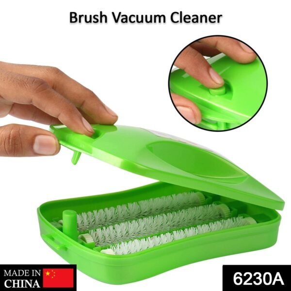 Plastic Handheld Carpet Roller Brush Cleaning with Dust Crumb Collector, Wet, - Image 2