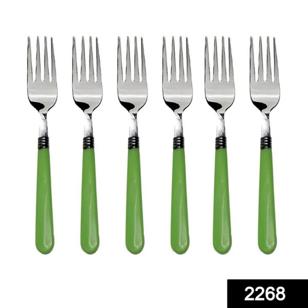 Stainless Steel Forks with Comfortable Grip Dining Fork Set of 6 Pcs - Image 2