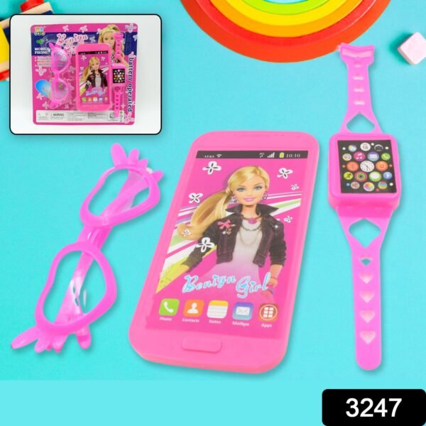 Barbiee Musical Phone, Watch & Glasses Set for Girls ? ABS Calling Toy - Image 2