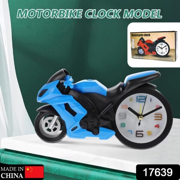 Retro Motorcycle Alarm Clock ? Novelty Bike Engine Style Desk Clock - Image 2