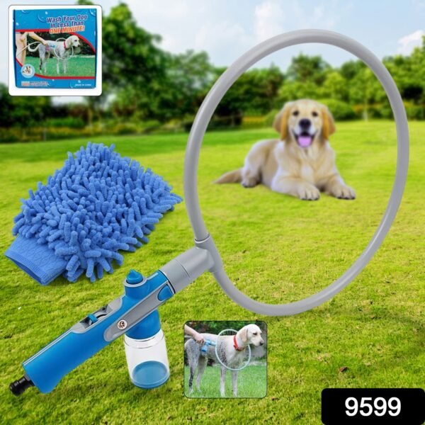 Pet Shower Sprayer, Cat Dog Grooming Bath Massager, With Microfiber Glove (1 - Image 2
