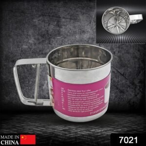 Stainless Steel Flour Sifter ? Handheld Baking Sieve with Measuring Scale