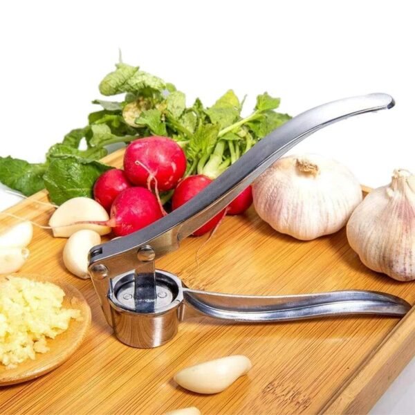 Stainless Steel Garlic Press Crusher ,Crusher ,Squeezer ,Masher ,and Lemon - Image 5