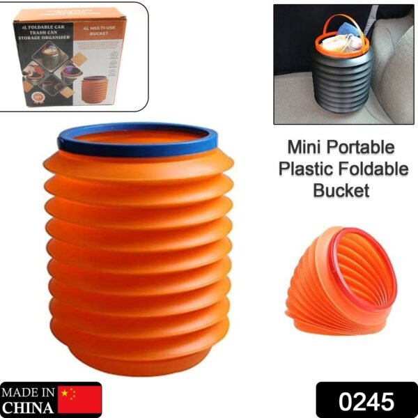 Foldable Storage Bucket , Water Container & Dustbin Multiuse Bucket For Home , - Image 2