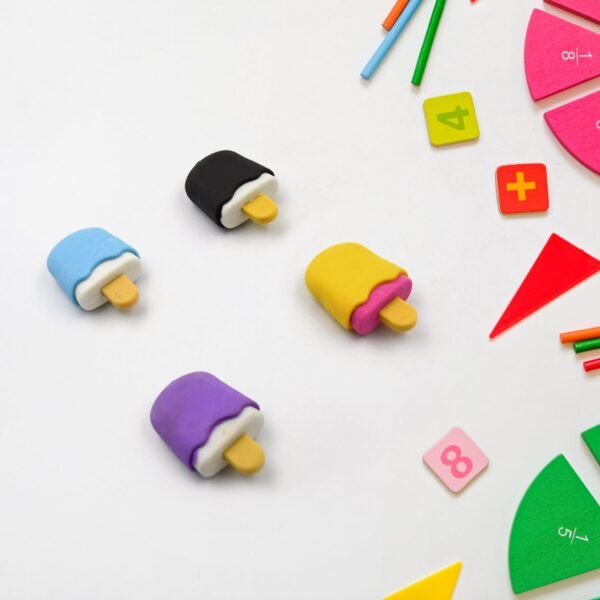Cone, Donut & Lollipop Eraser Set for Kids? School Gifts (1 Set 4 Pc, Themed) - Image 3