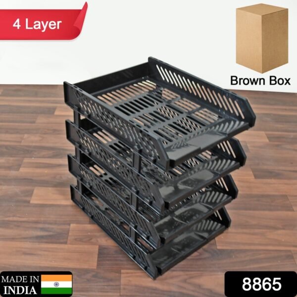 Multifunctional File Rack with Drawers: Desktop Storage for Office Supplies (4 - Image 2