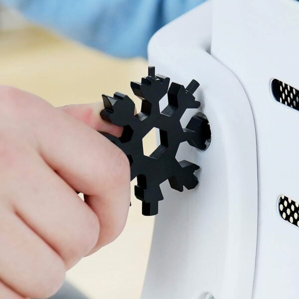 Durable 18-in-1 Snowflake Multi-Tool ? Portable Bottle Opener, Phillips - Image 3