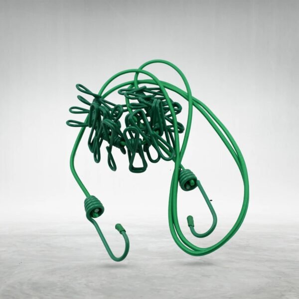 Elastic Cloth Drying Rope with 12 Metal Clip Portable Clothes line For Home & - Image 3