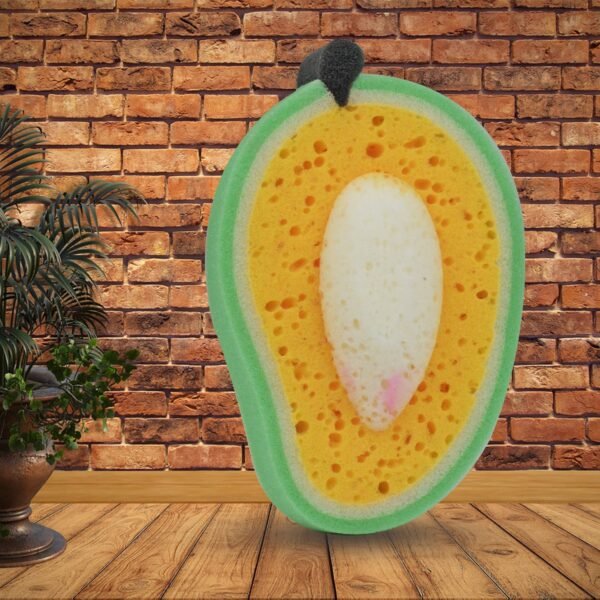 Multipurpose Mango Dish Sponge: Cleans Kitchen & Bath (Soft & Durable, 1 Pc) - Image 4