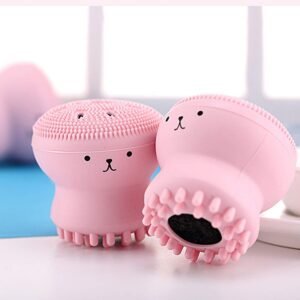 Facial Cleansing Brushes, Cute Octopus Shape Silicone Face Scrubber Massager