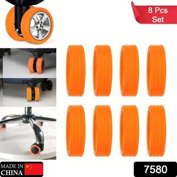 Silicone Luggage Wheel Covers ? Noise Reduction & Protection (8 Pcs) - Image 2