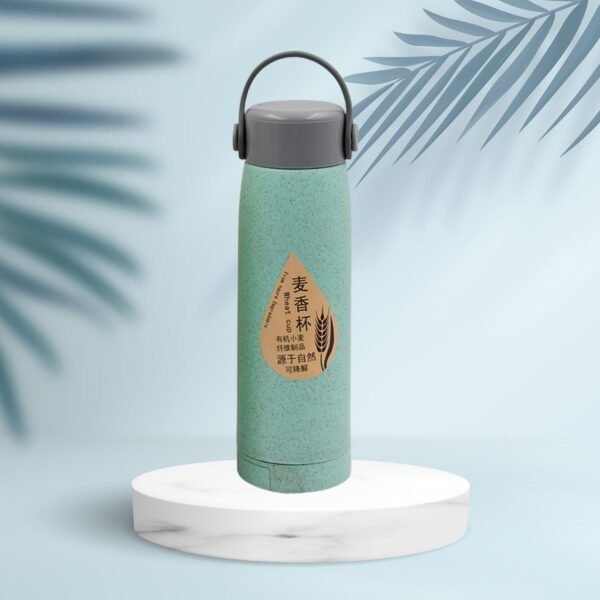 Creative Wheat Glass Water Bottle with Phone Holder (380ml, 80 Pc MOQ) - Image 5