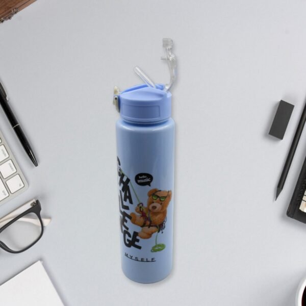 Plastic Water Bottle Set ? BPA-Free, Leak-Proof, Cartoon Design for Kids & Gym - Image 2