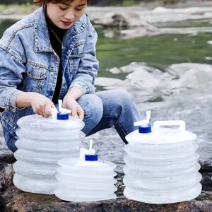 Outdoor Camping Collapsible Portable Water Container with Carry Handle Tap