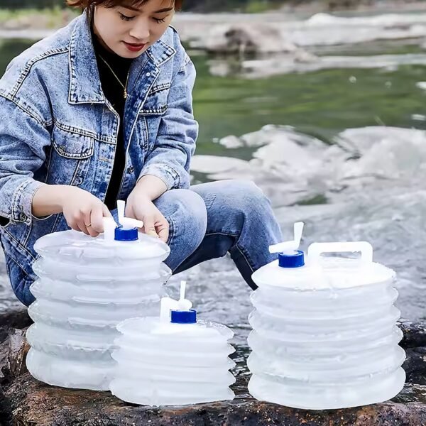 Outdoor Camping Collapsible Portable Water Container with Carry Handle Tap