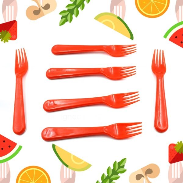 Plastic Fork Spoon, Fork Spoon Set, Fruit Fork Spoon Set | Baby Fork - Image 5