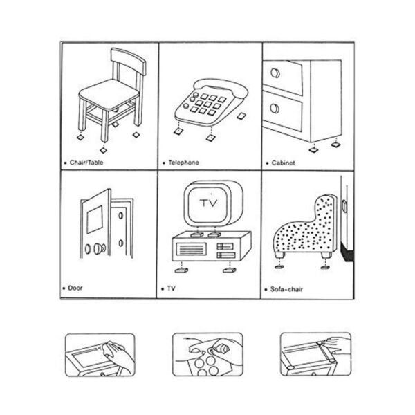 28 pc Rubber furniture Pads Self Sticking Non Slip Furniture Noise Insulation - Image 5