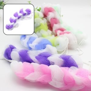 Hanging Small Loofah Sponge Poufs ? Body Scrubbers for Bath & Shower (Pack of 6)