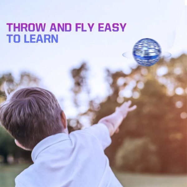Flying Ball Toys, USB Rechargeable Built-in RGB Lights 360?Rotating Magic - Image 3