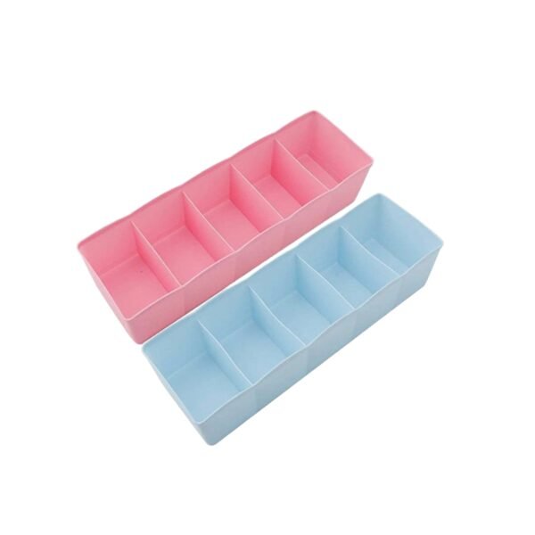 5 Compartments Socks / Handkerchief / Underwear Storage Box Socks Drawer Closet