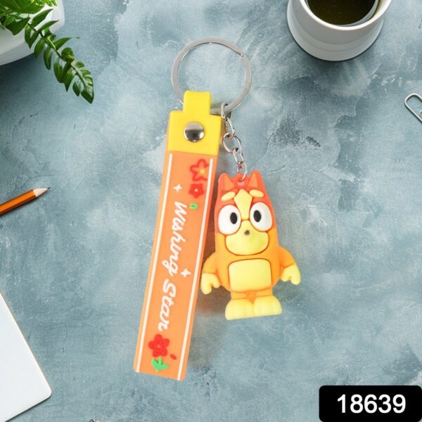 Cute Cartoon Silicone 3D Key Chain with Metal Hook & Strap (Pack of 1) - Image 3