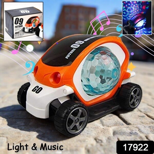 360? Rotating Stunt Car Toy ? Bump & Go with 4D Lights, Music & Disco Ball (1 - Image 2