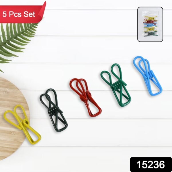 Metal Clothes pins Clips (5 Pcs Set) - Image 2
